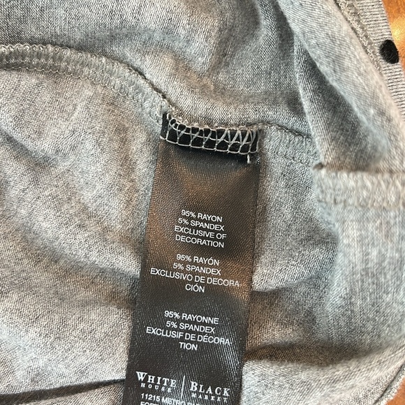 WHBM POLKA DOT SHIRRED SLEEVE TOP - Picture 10 of 11